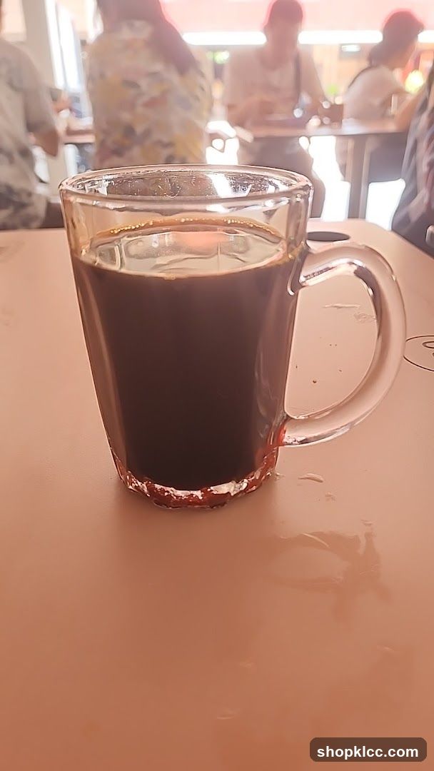 Coffee in a glass mug