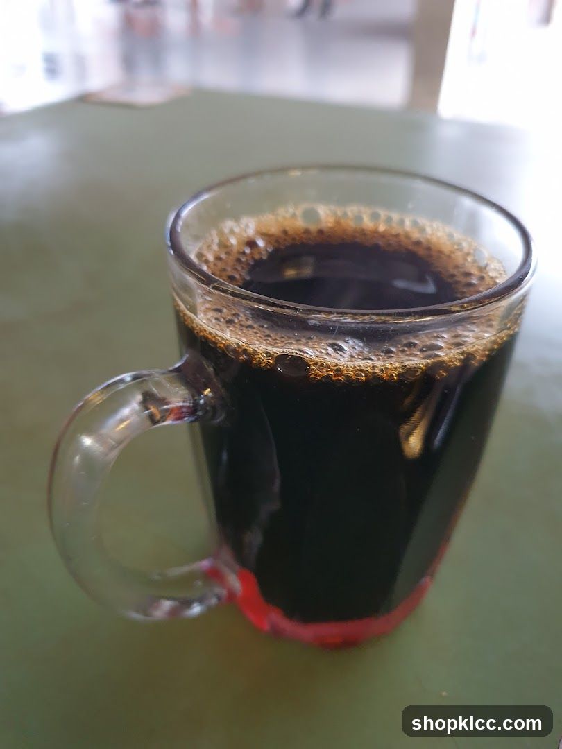 Coffee in a glass mug