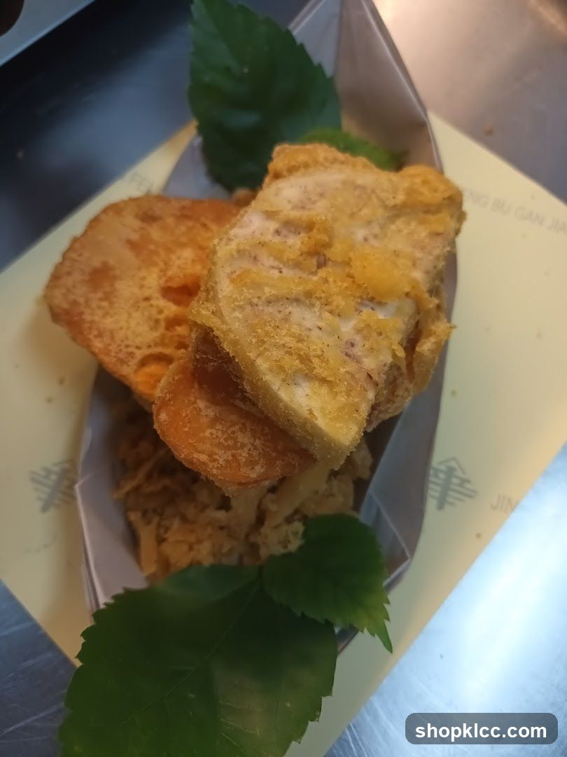 Fried Food with Leaves