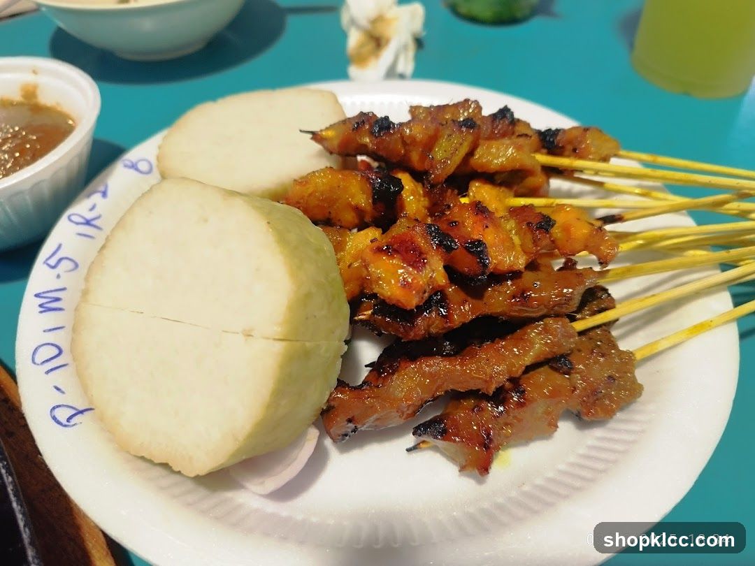 Chicken Satay with Rice Cakes