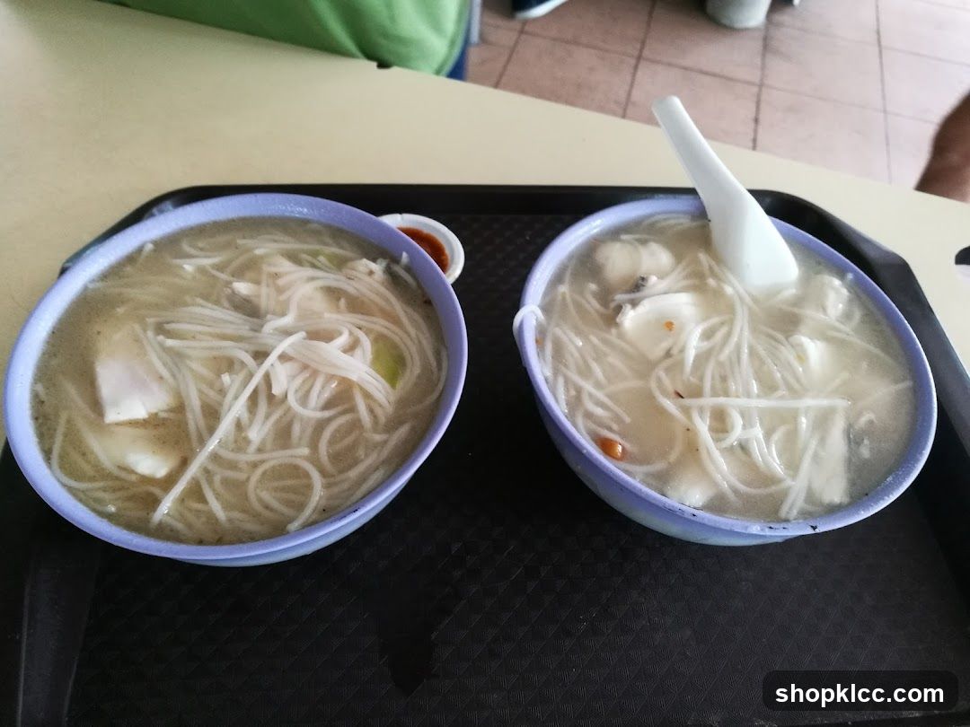 Two bowls of noodle soup