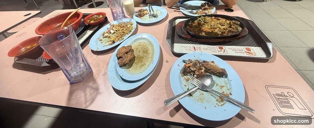 Messy table after a meal