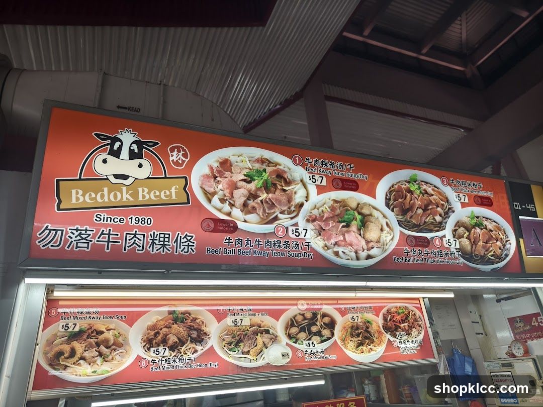 Bedok Beef Menu