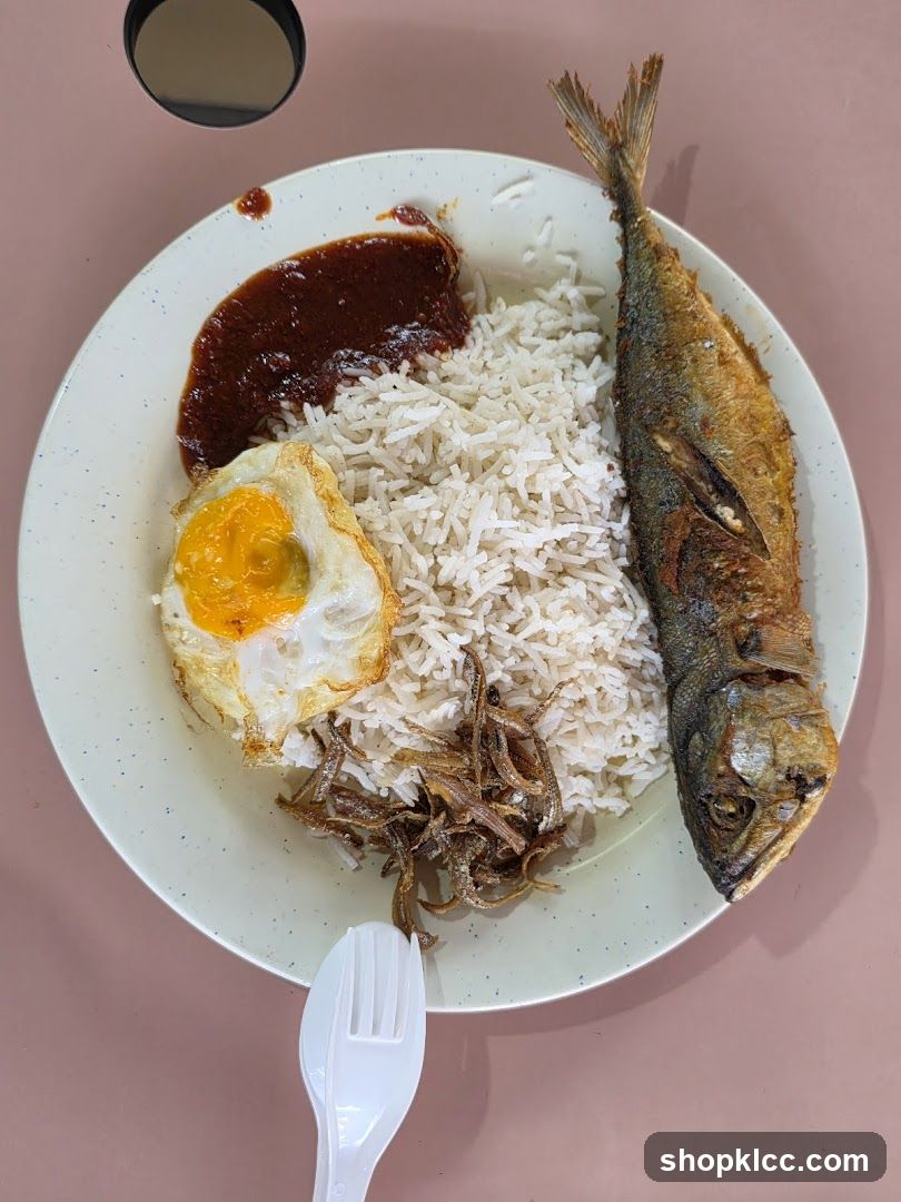 Nasi Lemak with Fried Fish