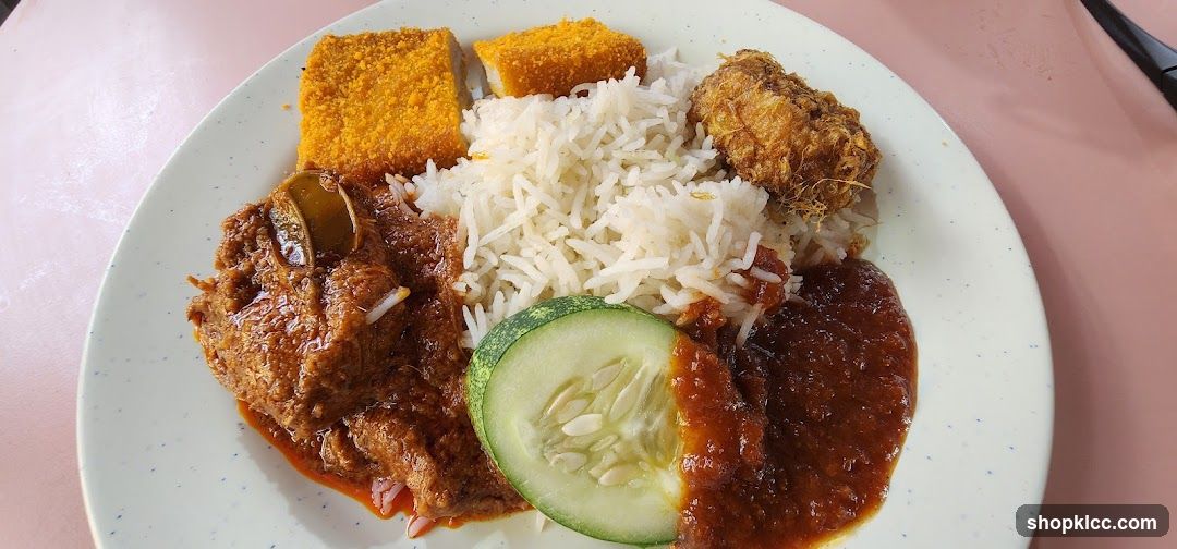 Plate of Rice with Meat and Sides