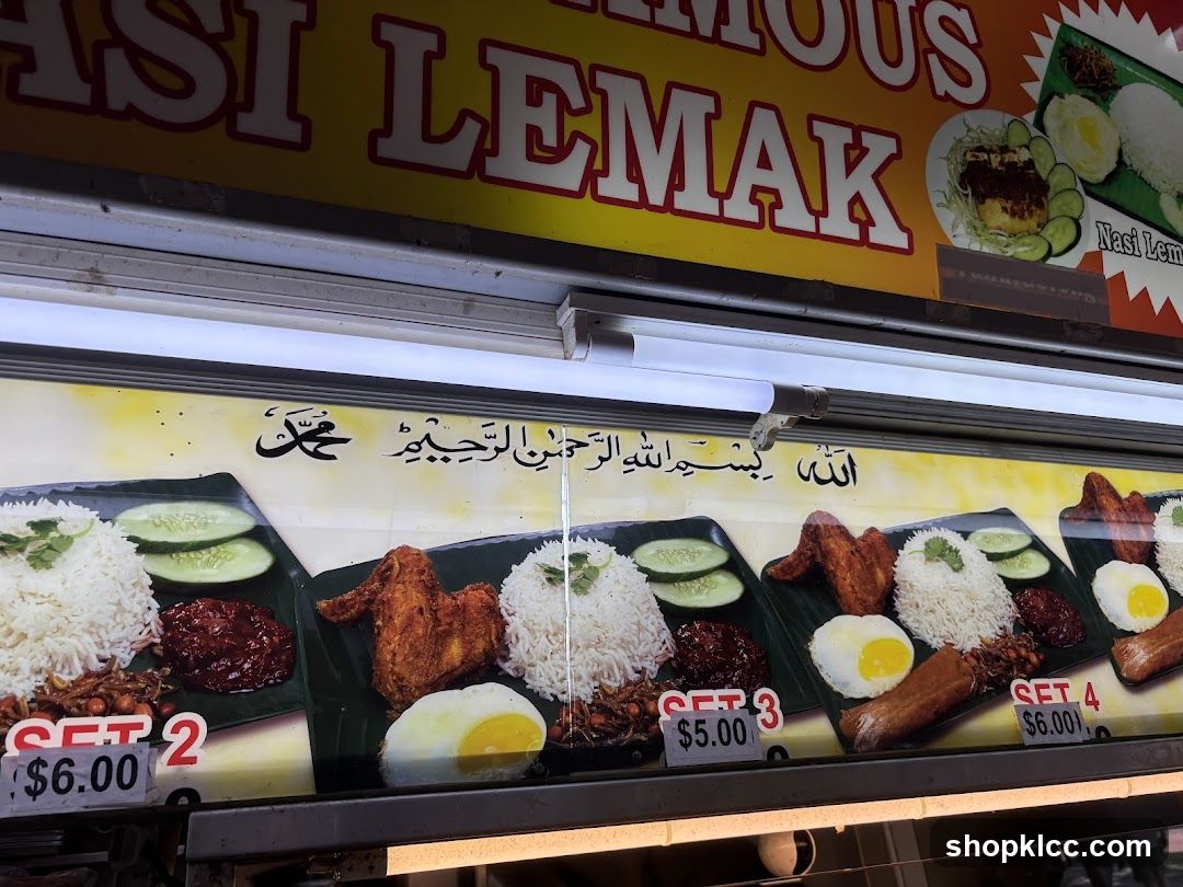 Famous Nasi Lemak Menu