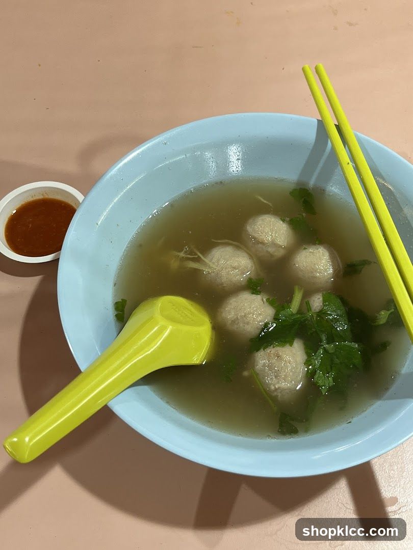 Bowl of Meatball Soup