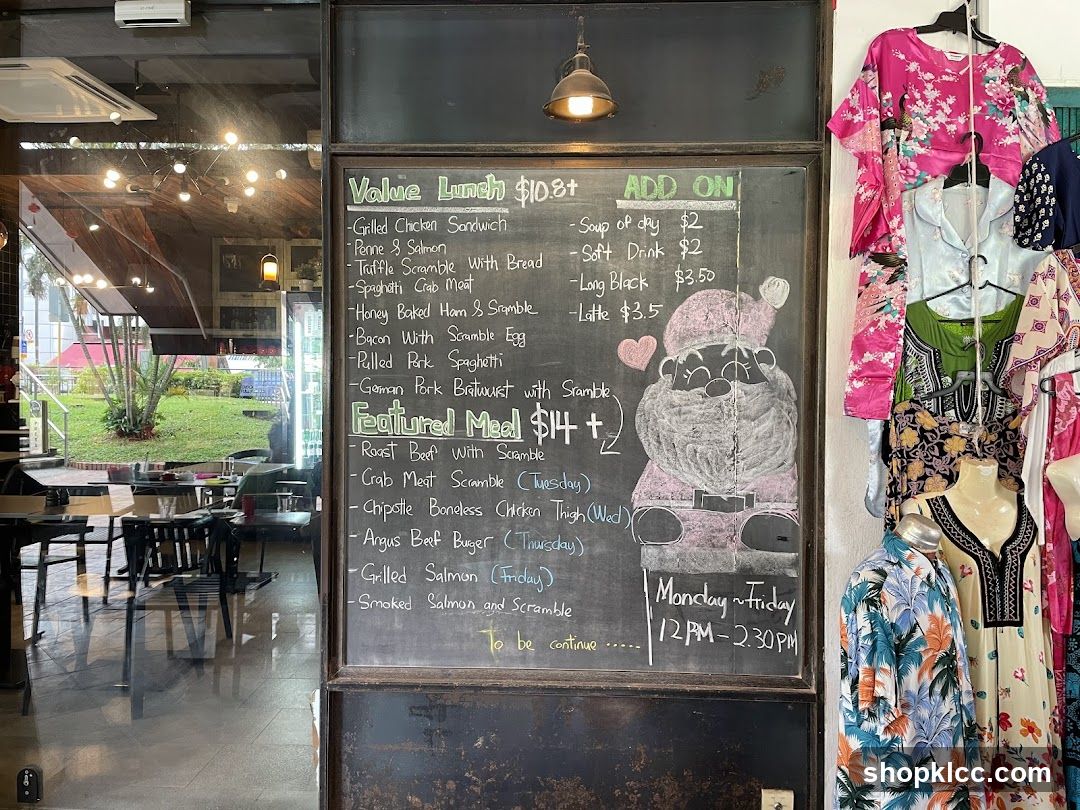 Chalkboard Menu with Christmas Drawing