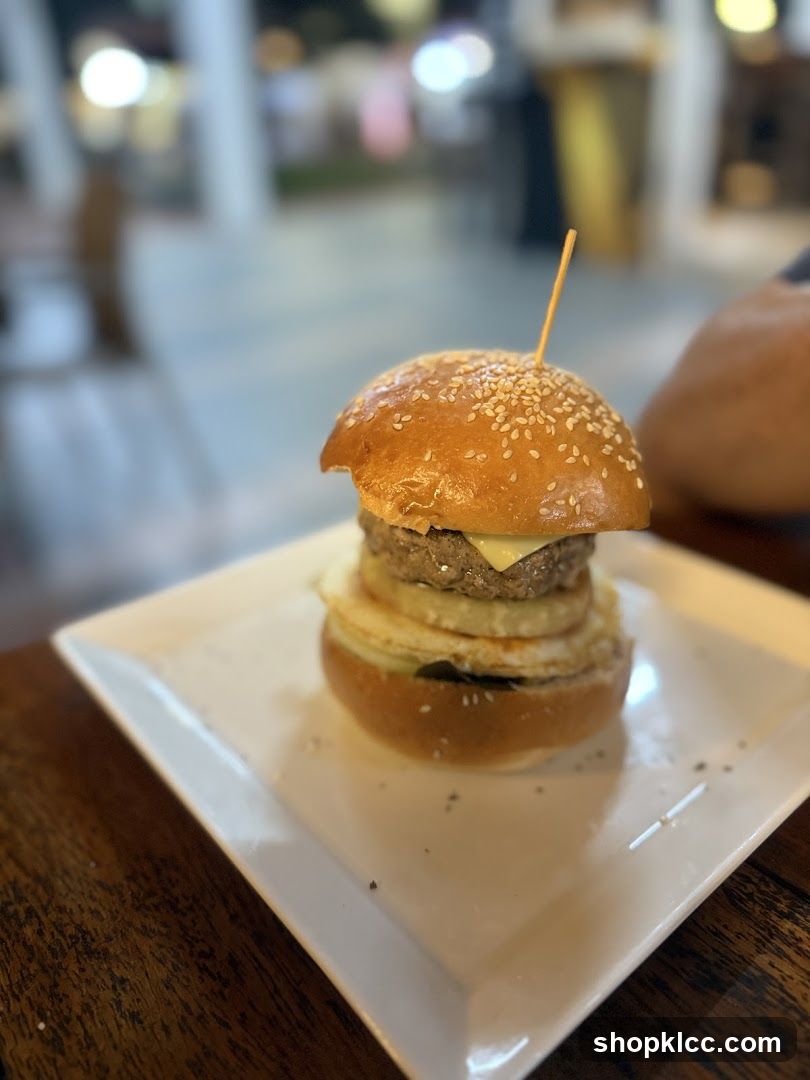 Burger on a plate