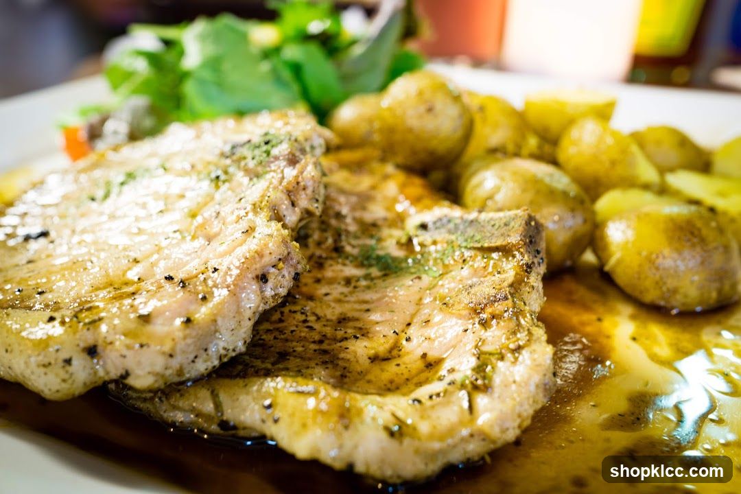 Pork Chops with Potatoes and Salad