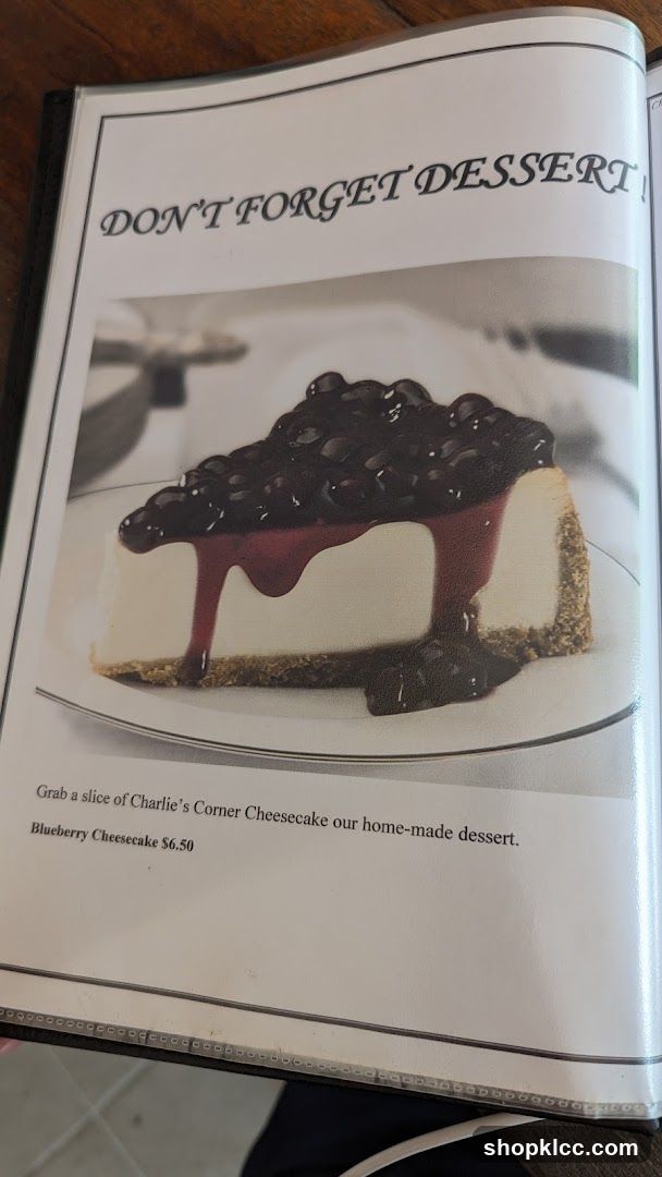 Dessert Menu