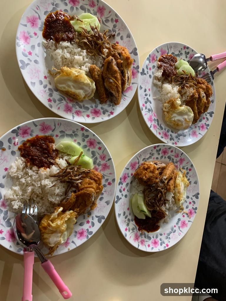 Four Plates of Nasi Lemak