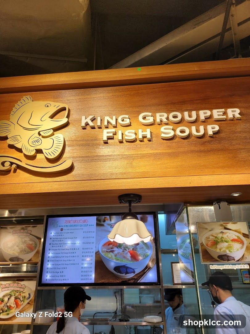 King Grouper Fish Soup Menu