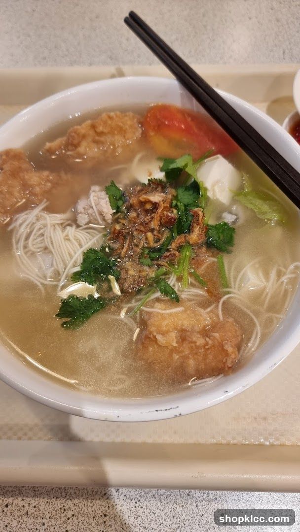 Noodle Soup with Fried Fish