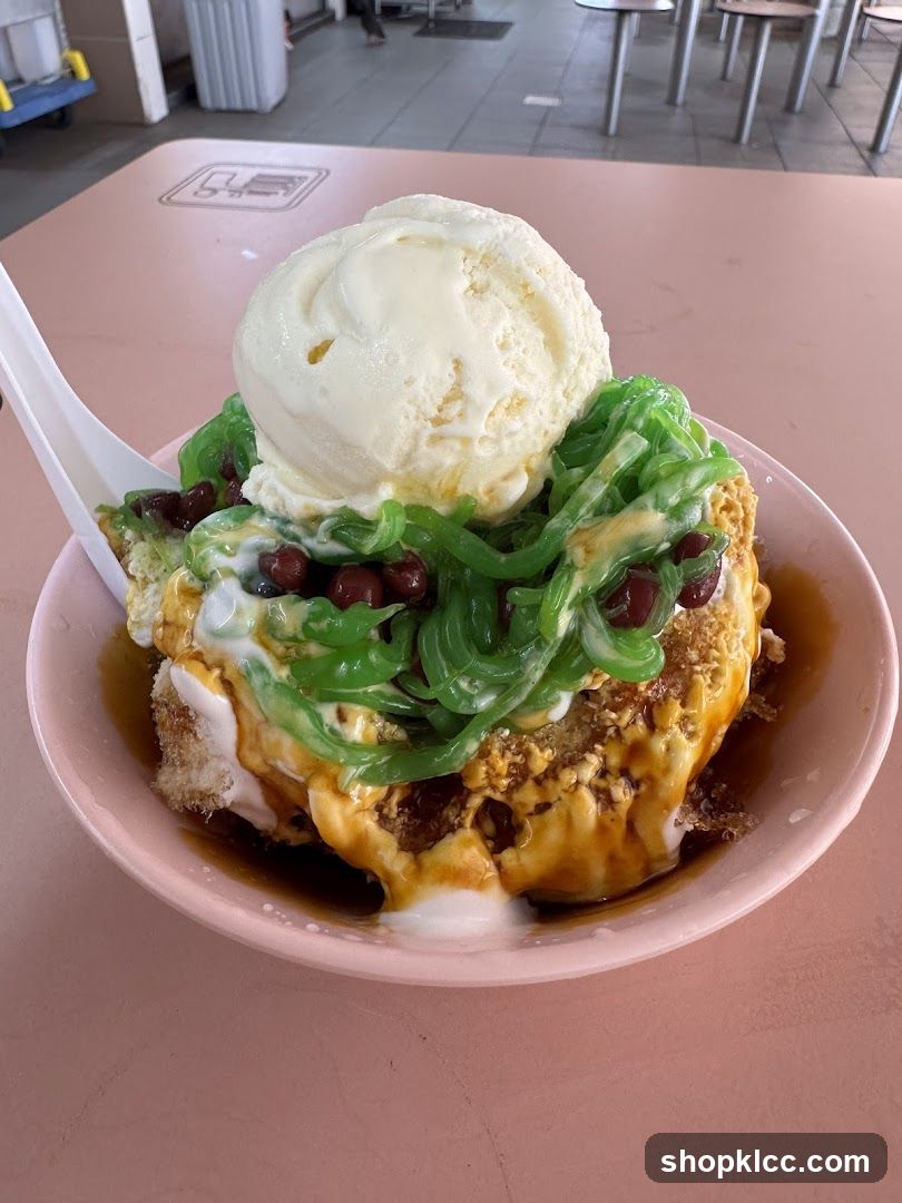 Dessert with Ice Cream and Red Beans