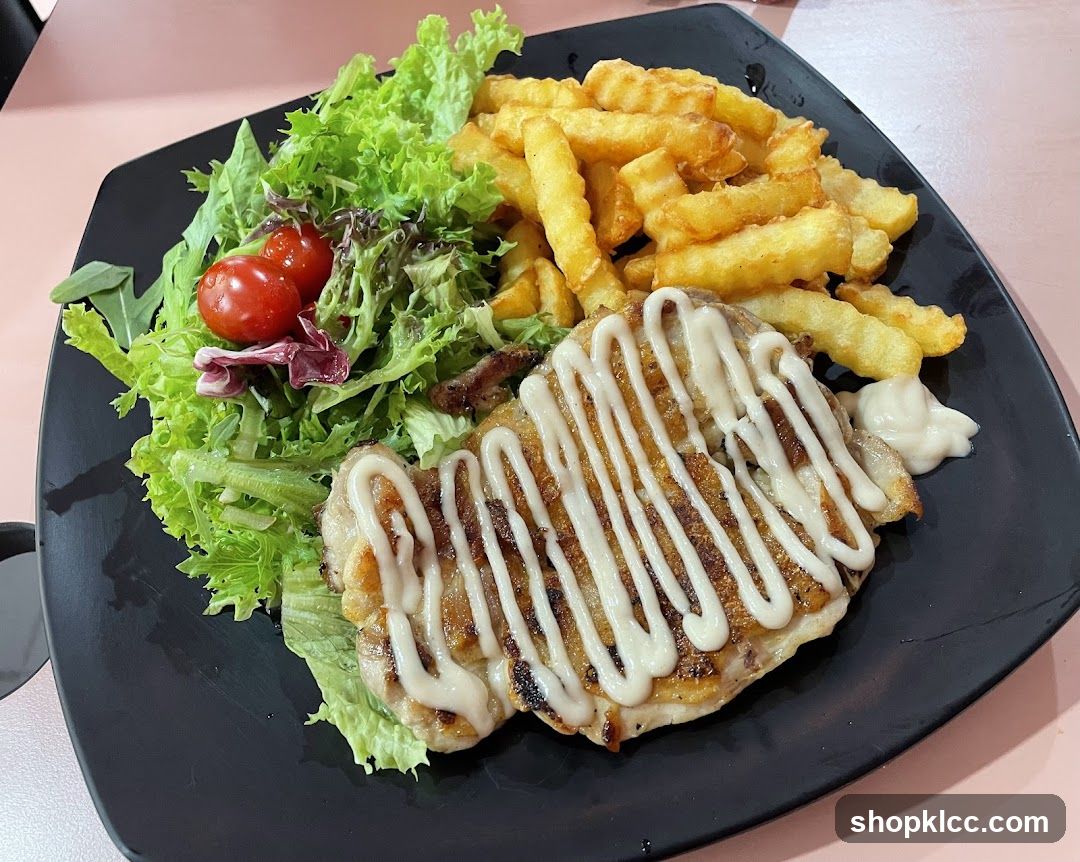 Grilled Chicken with Fries and Salad