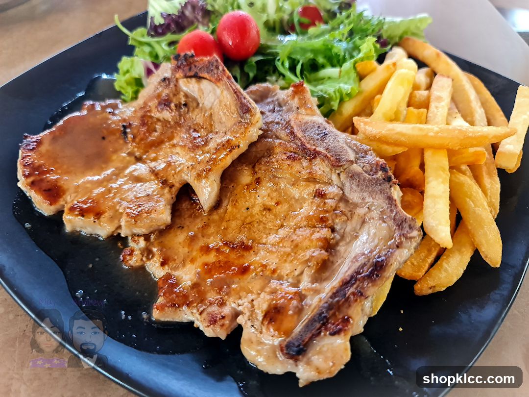 Pork Chops with Fries and Salad