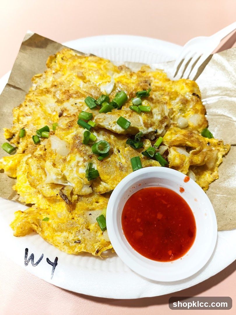 Oyster Omelet with Chili Sauce