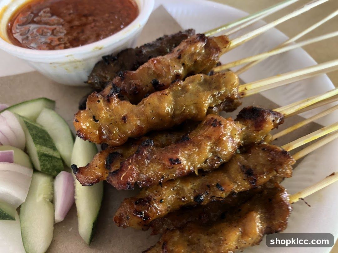 Chicken Satay with Peanut Sauce and Cucumber