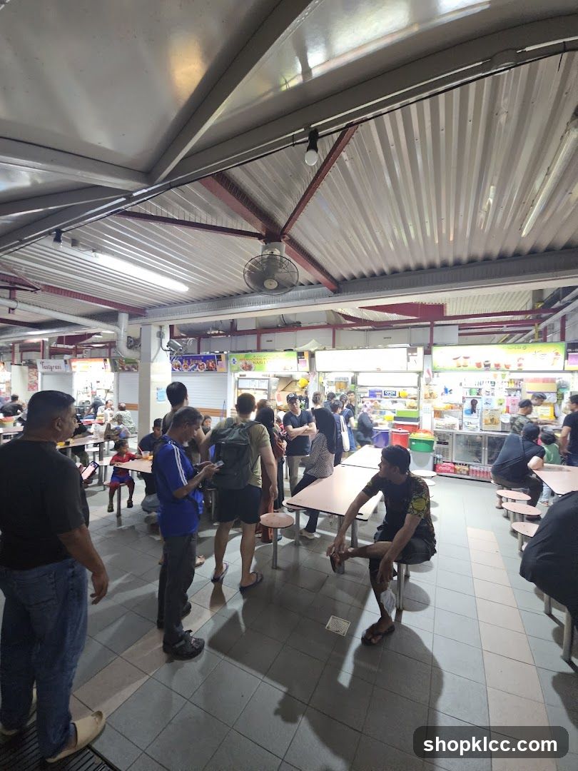 Food court with patrons
