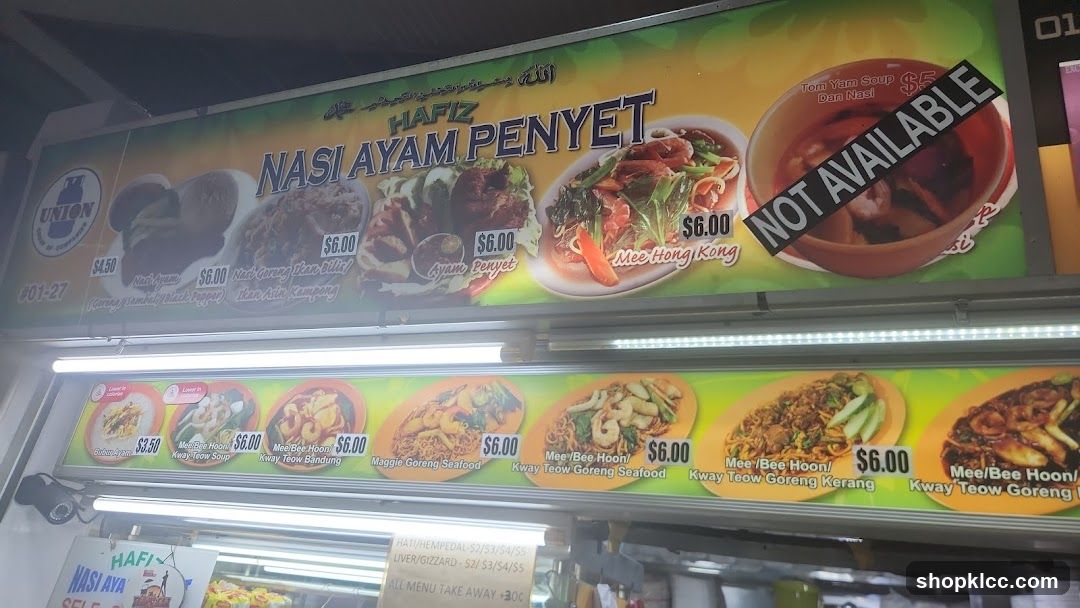 Food stall menu board