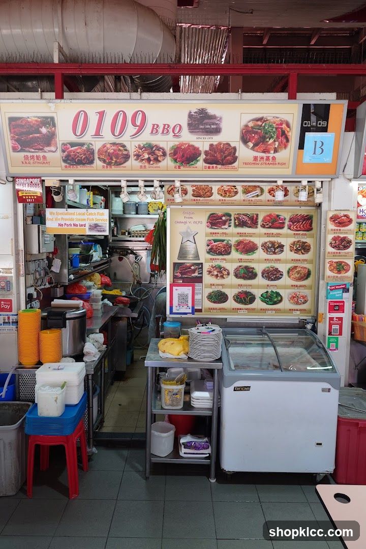 BBQ and Steamed Fish Stall