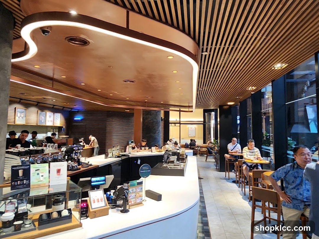 Interior of a modern café