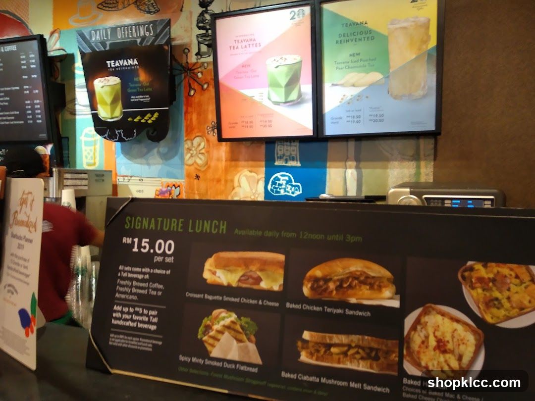 Teavana Menu Display