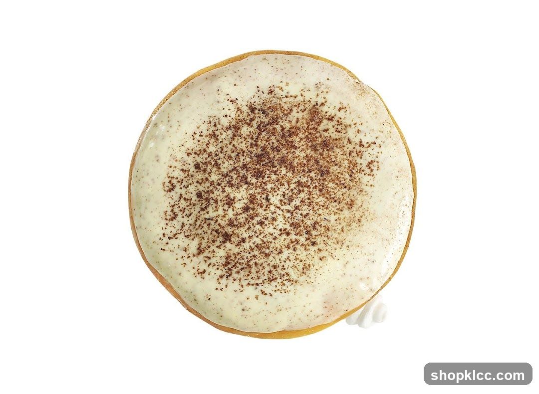 Donut with White Icing and Cinnamon