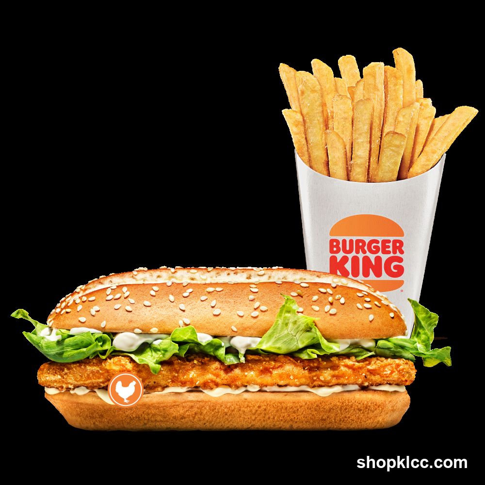Burger King Chicken Sandwich and Fries