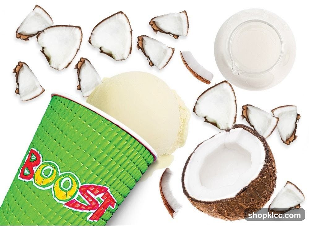 Coconut-themed product display