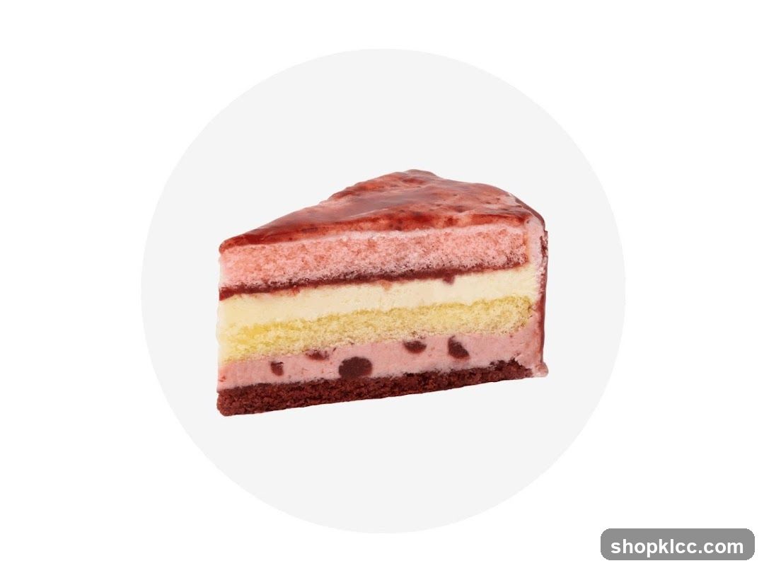 Slice of layered cake
