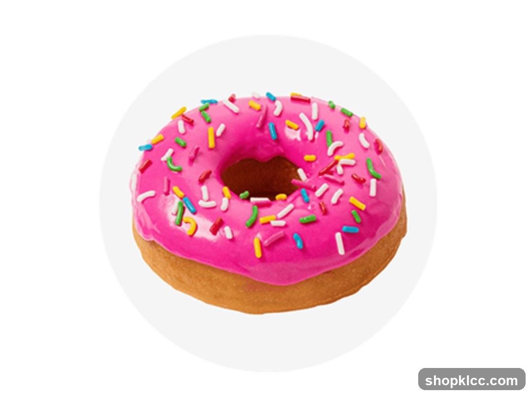 Pink Frosted Donut with Sprinkles