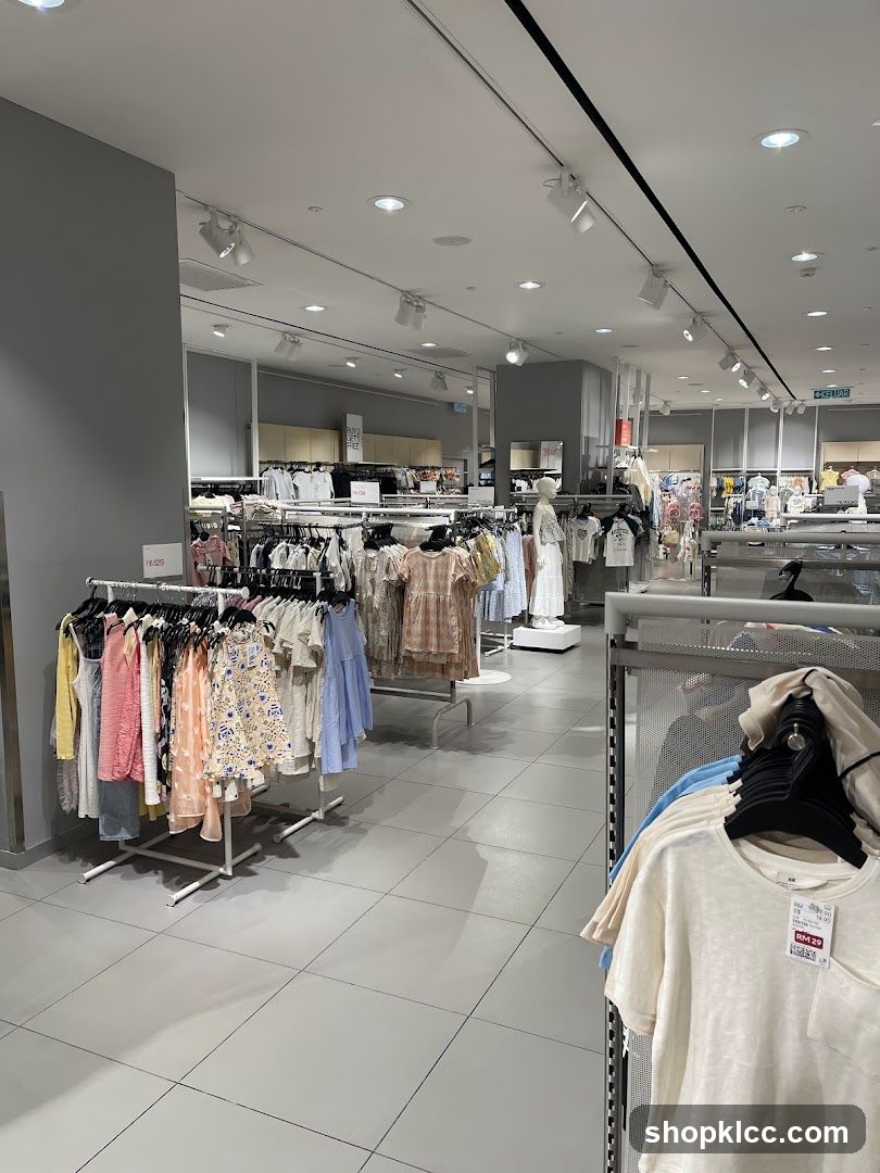 Interior of clothing store