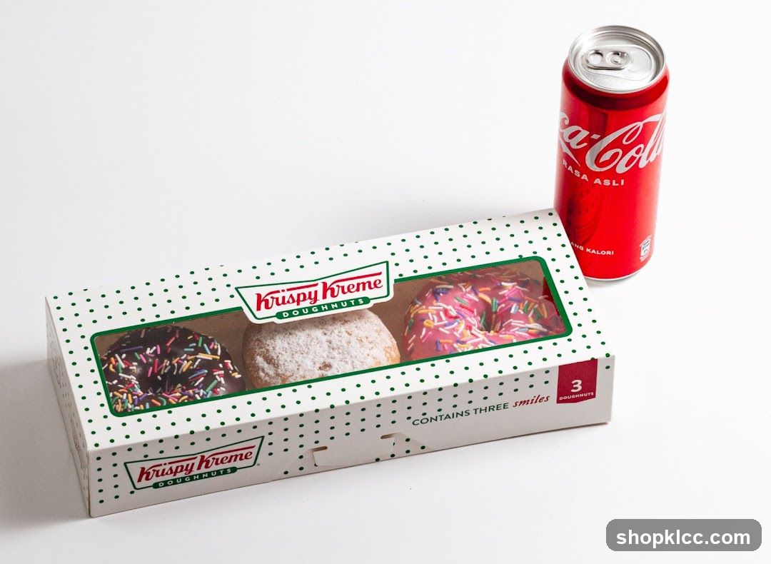 Krispy Kreme Doughnuts and Coca-Cola Can