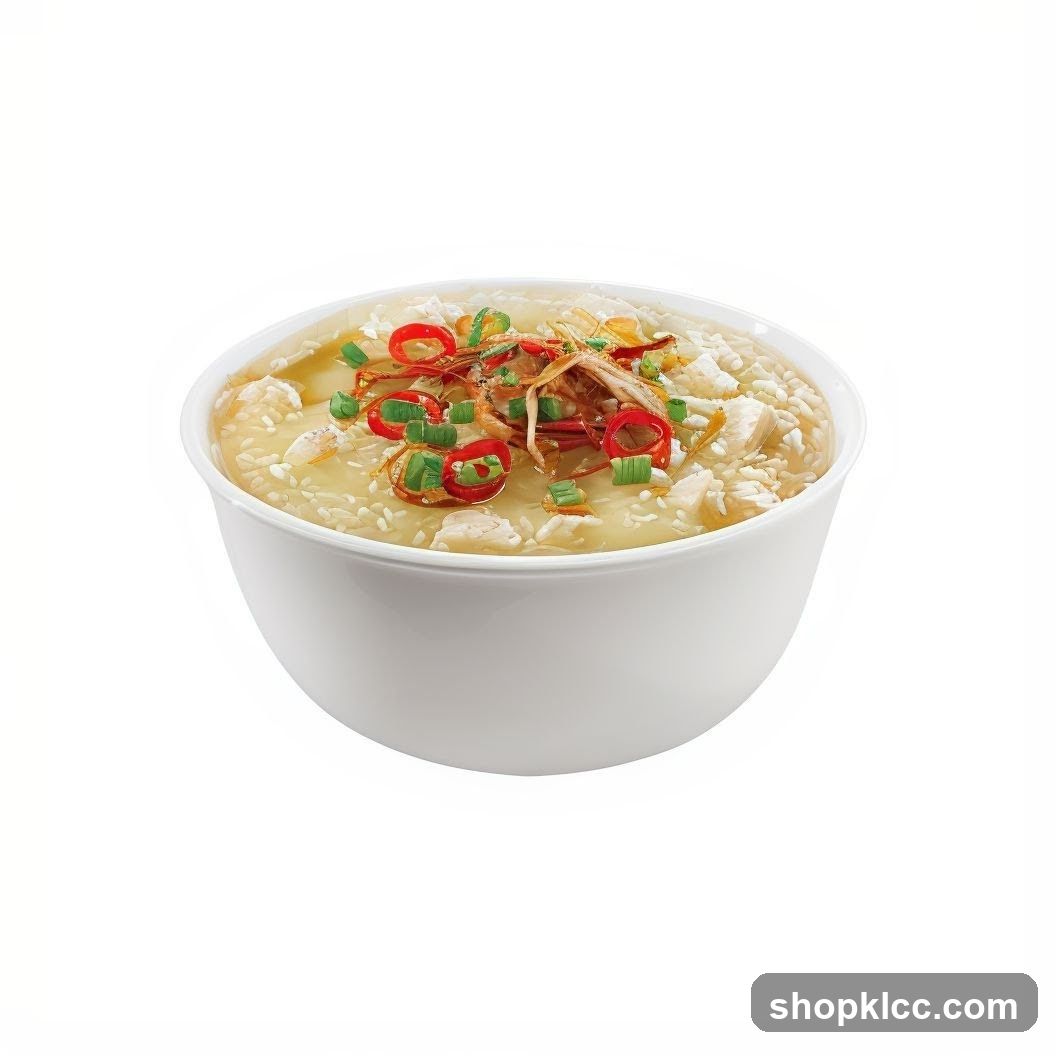 Rice Soup in Bowl