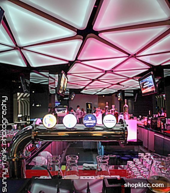 Bar Interior with LED Ceiling