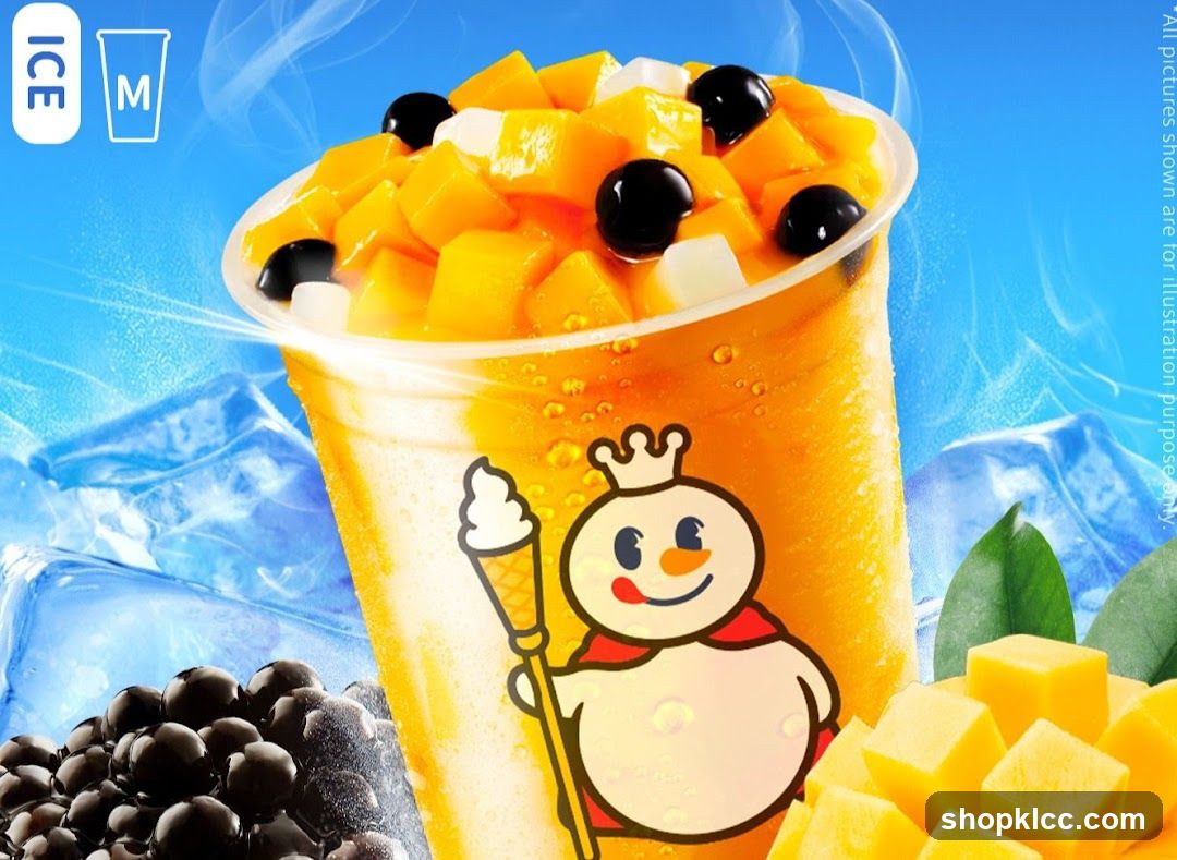 Mango Bubble Tea Product Advertisement