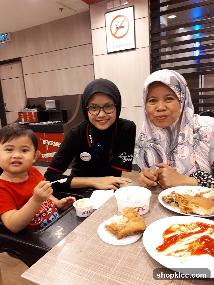 Family dining at KFC