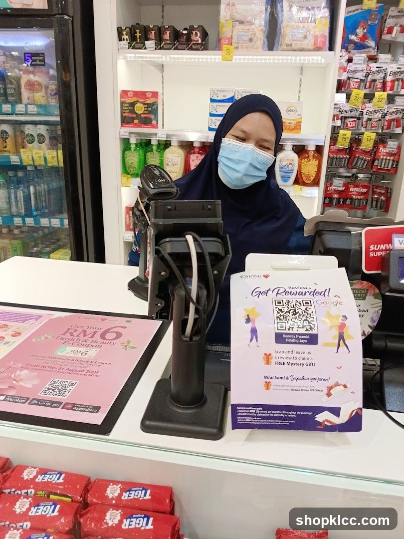 Pharmacy Counter with Promotional Materials