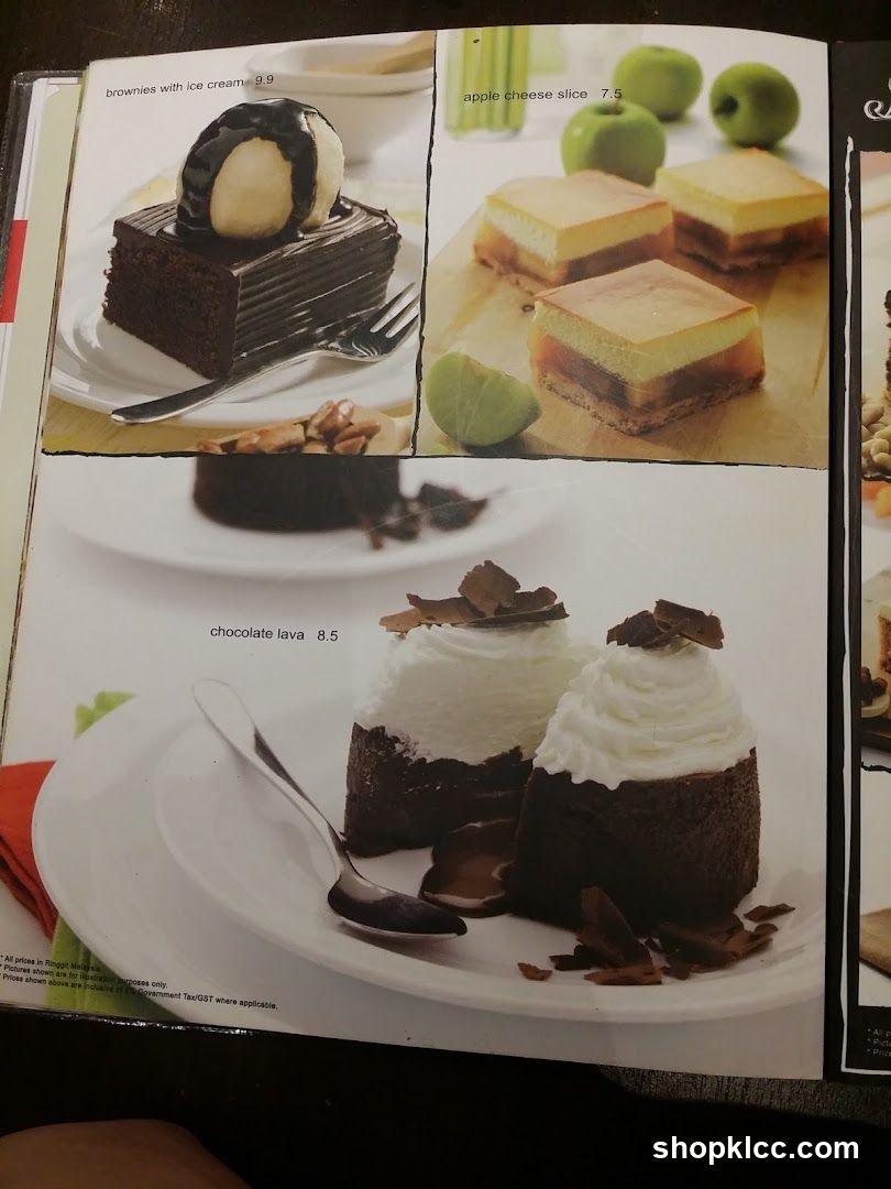 Desserts Menu