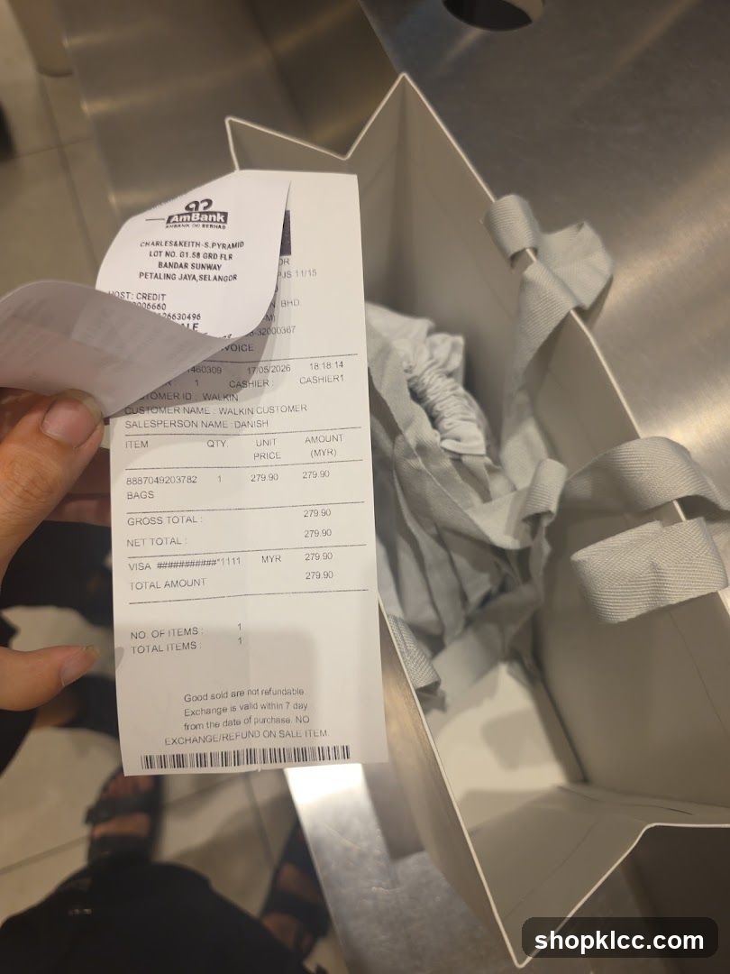 Receipt and Shopping Bag