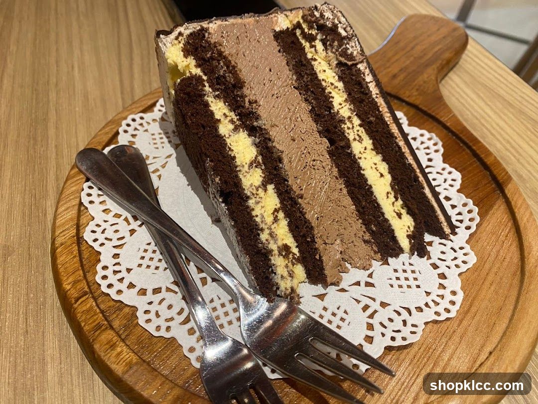 Chocolate Layer Cake Slice