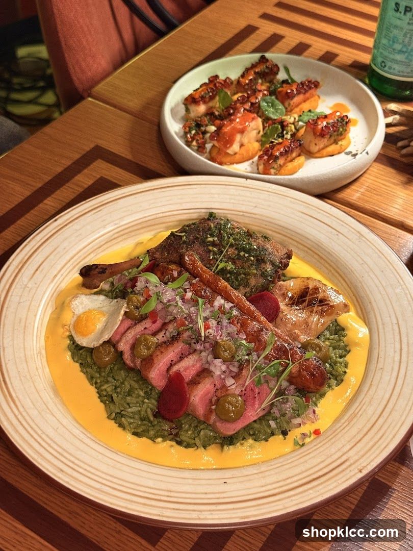 Gourmet Duck and Octopus Dishes