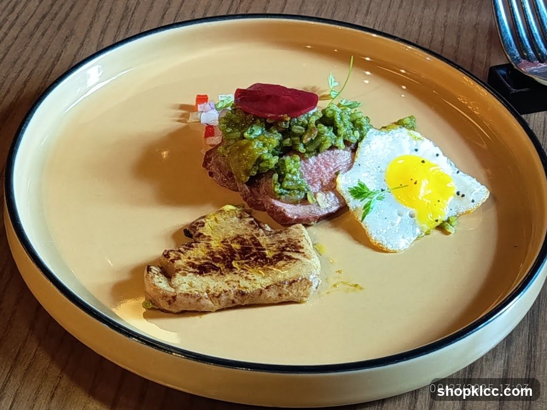 Gourmet Dish with Fried Egg