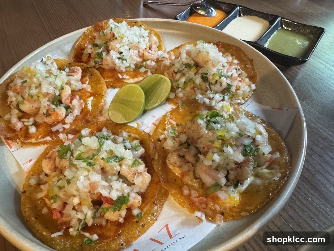 Shrimp Tacos with Dips