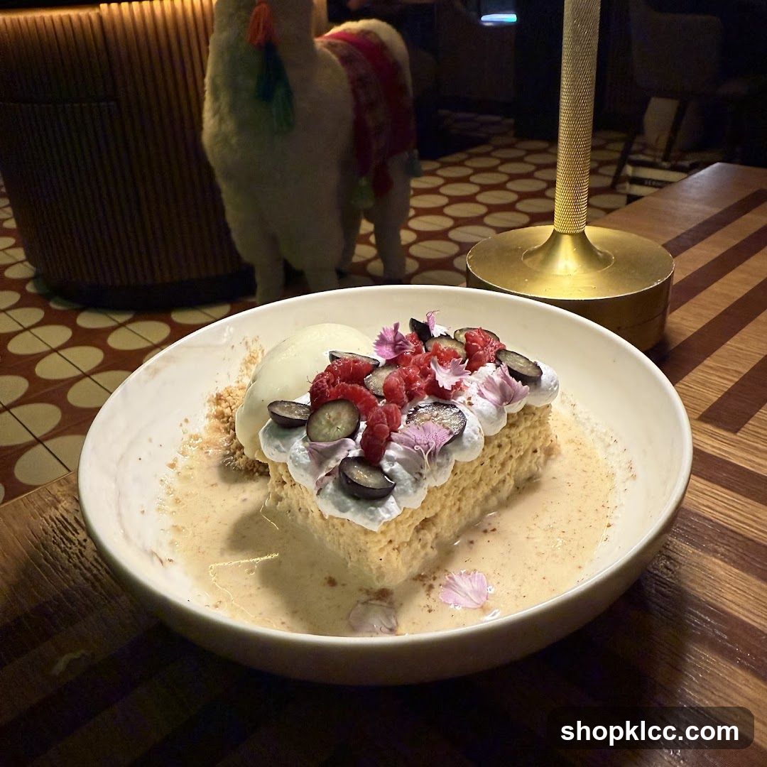 Dessert with Berries and Ice Cream