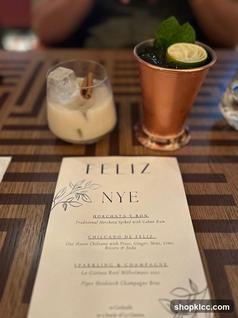 Feliz NYE Menu