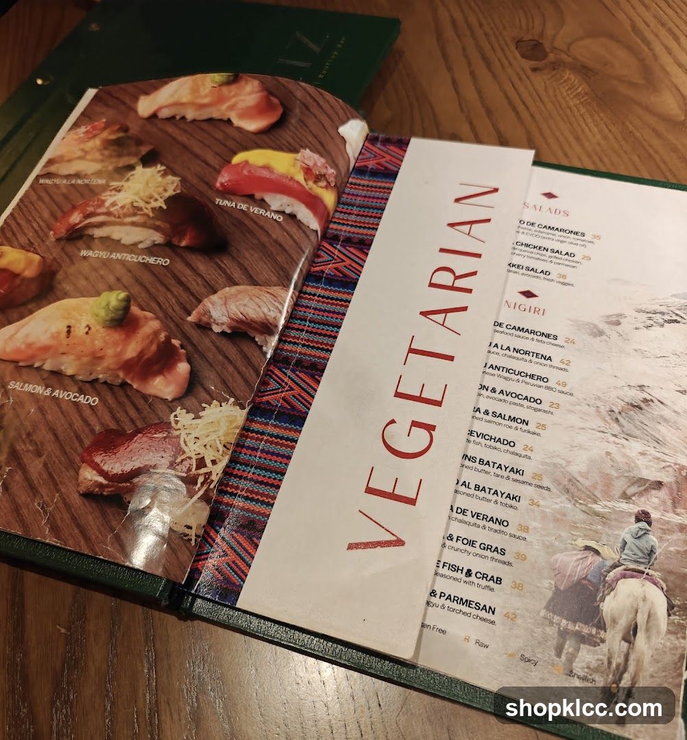 Vegetarian Menu