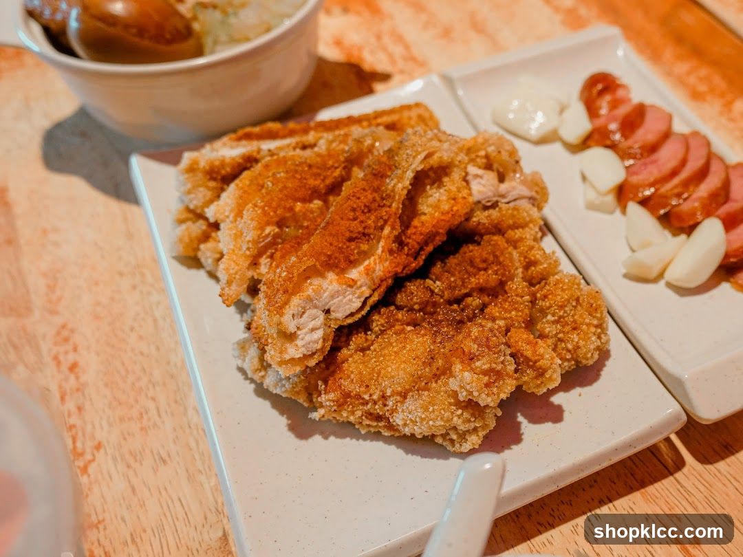 Fried Chicken and Sausage